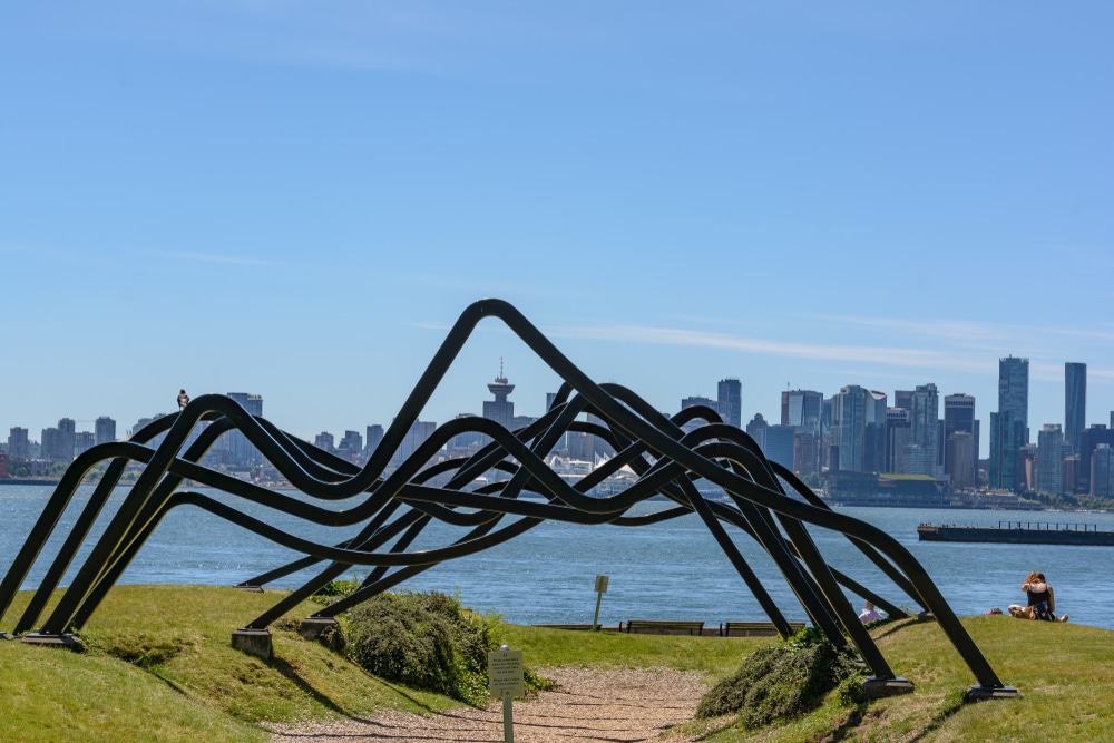 Arte público en el parque Waterfront