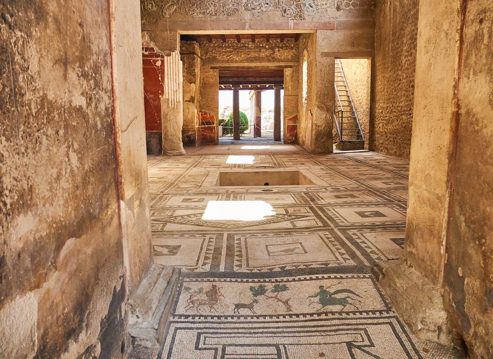 Restos de Domus Di Paquio Proculo en ruinas de Pompeya