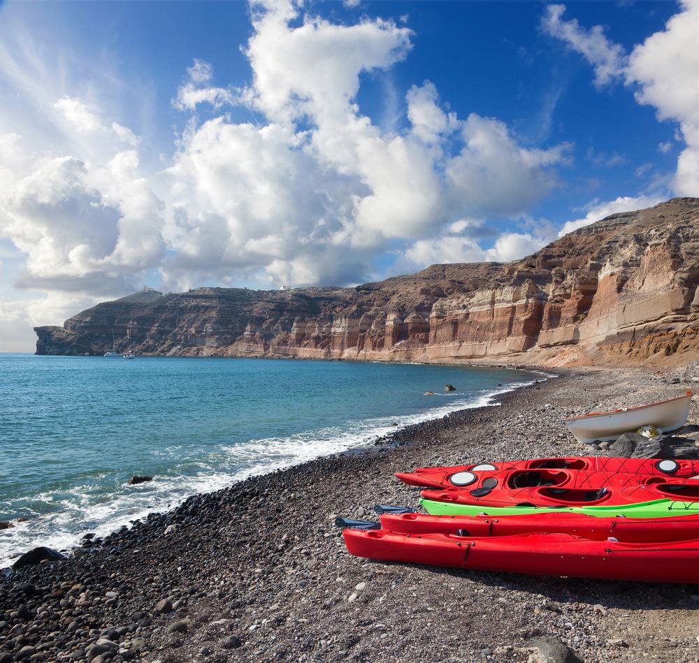 Kayak de mar en Santorini
